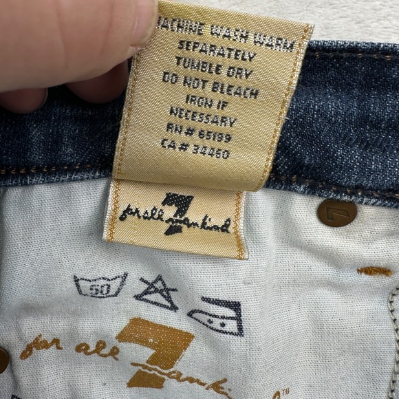 Vintage 7 For All Mankind Women's Bootcut Jeans Dark Wash Denim Made in USA - Picture 4 of 12